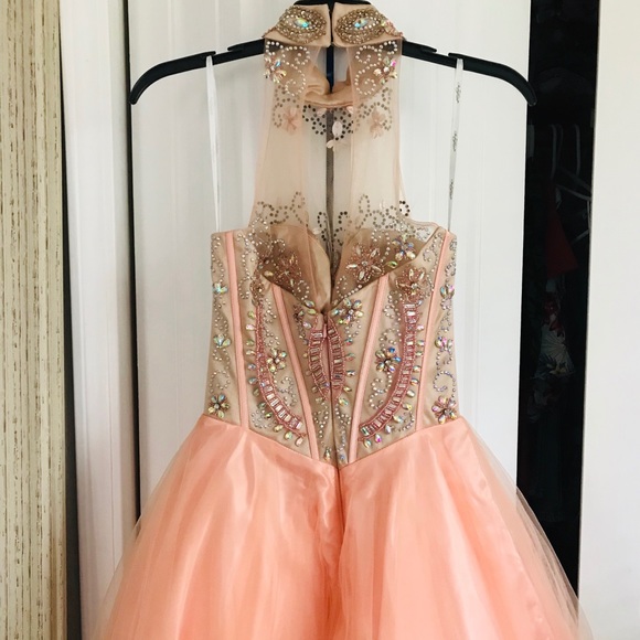 Light Pink High Neck Dress - Picture 2 of 5